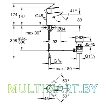 Смеситель Grohe Bauloop (23335001) картинка 5